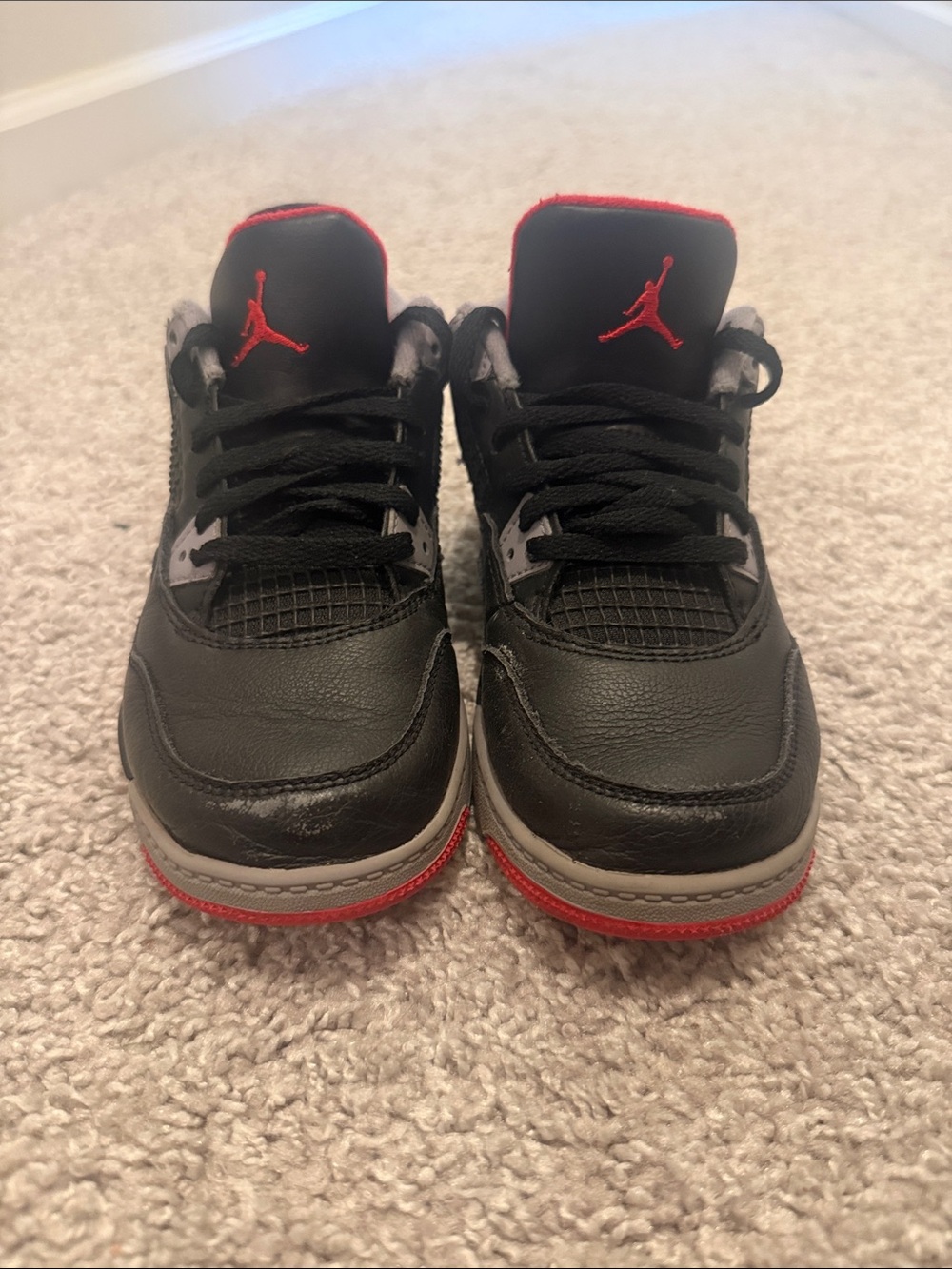 Jordan Kids' Black and Red Low-Top Sneakers